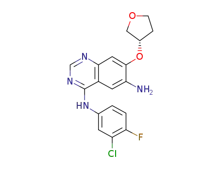 6-Amino-4-[(3-chloro-4-fluorophenyl)amino]-7-[(S)-(tetrahydrofuran-3-yl)oxy]quinazoline